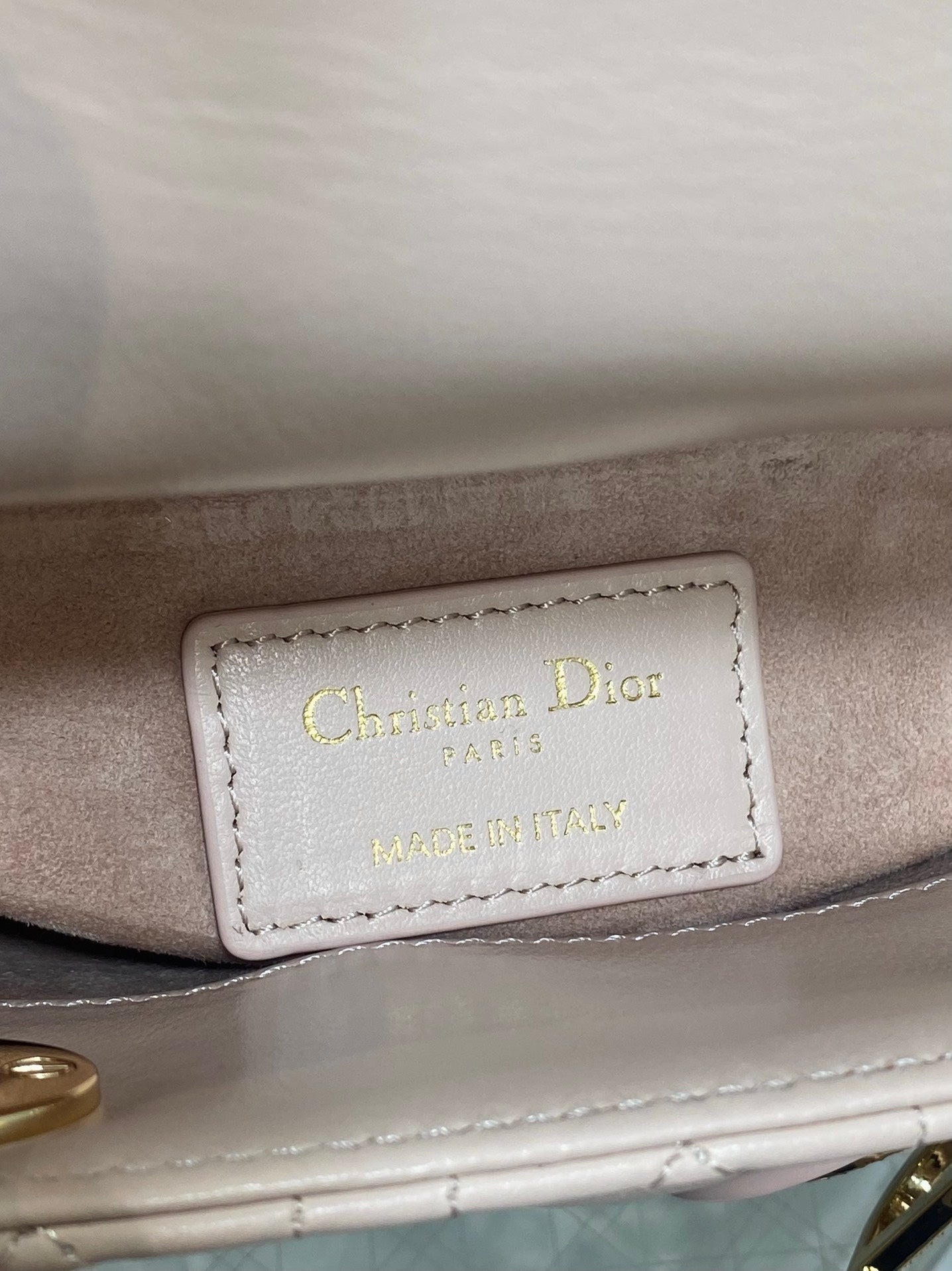DIOR 25S MINI LADY BAG 17 IN PINK CALFSKIN CHARM CRYSTAL EMBELLISHMENTS