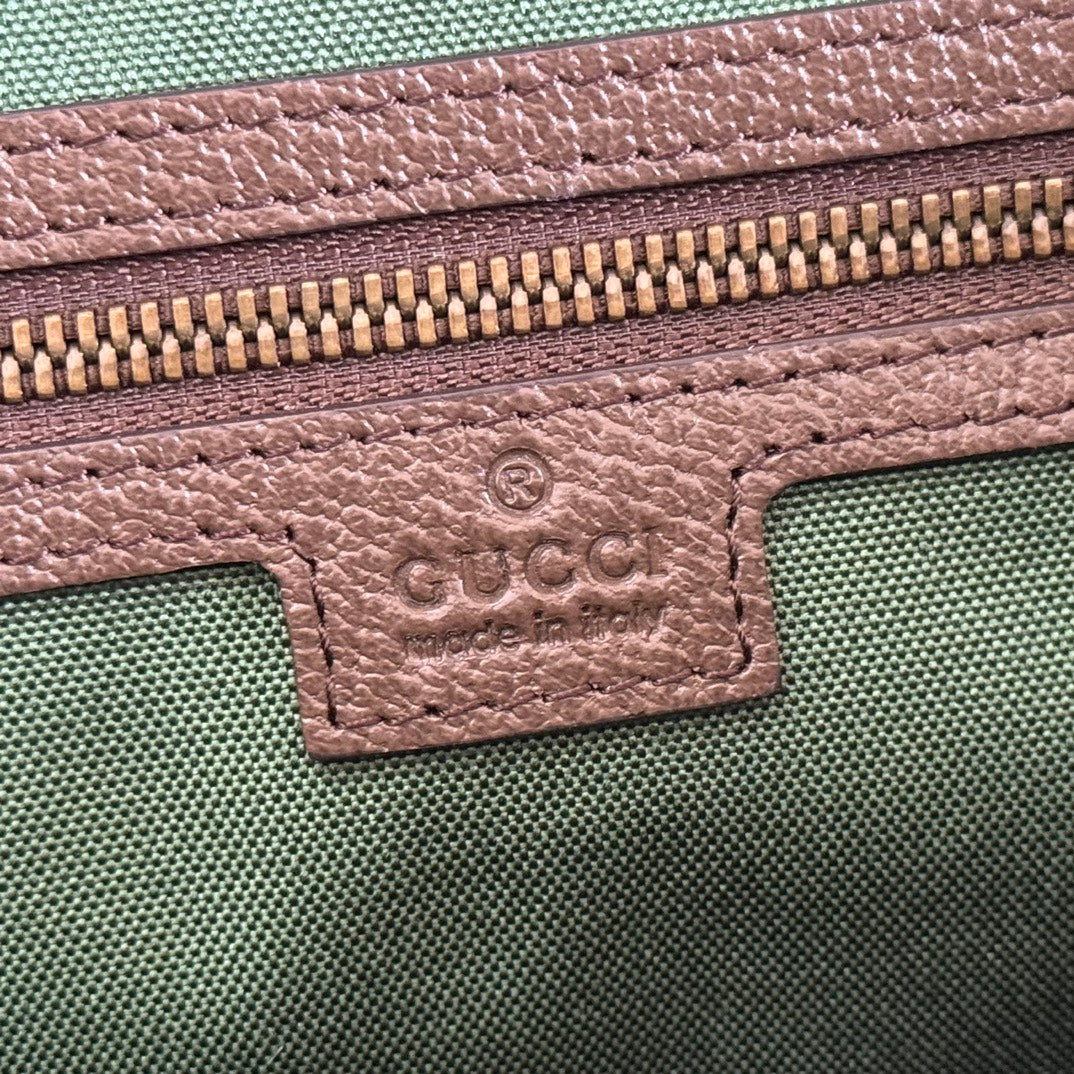 GUCCI 25S SAVOY LARGE BAG 48 IN BEIGE AND EBONY SUPREME CANVAS
